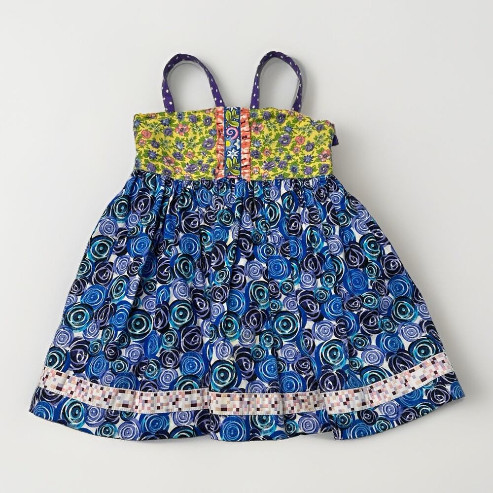 Matilda Jane Platinum Size 10 Ellie Top Blue Yellow Floral